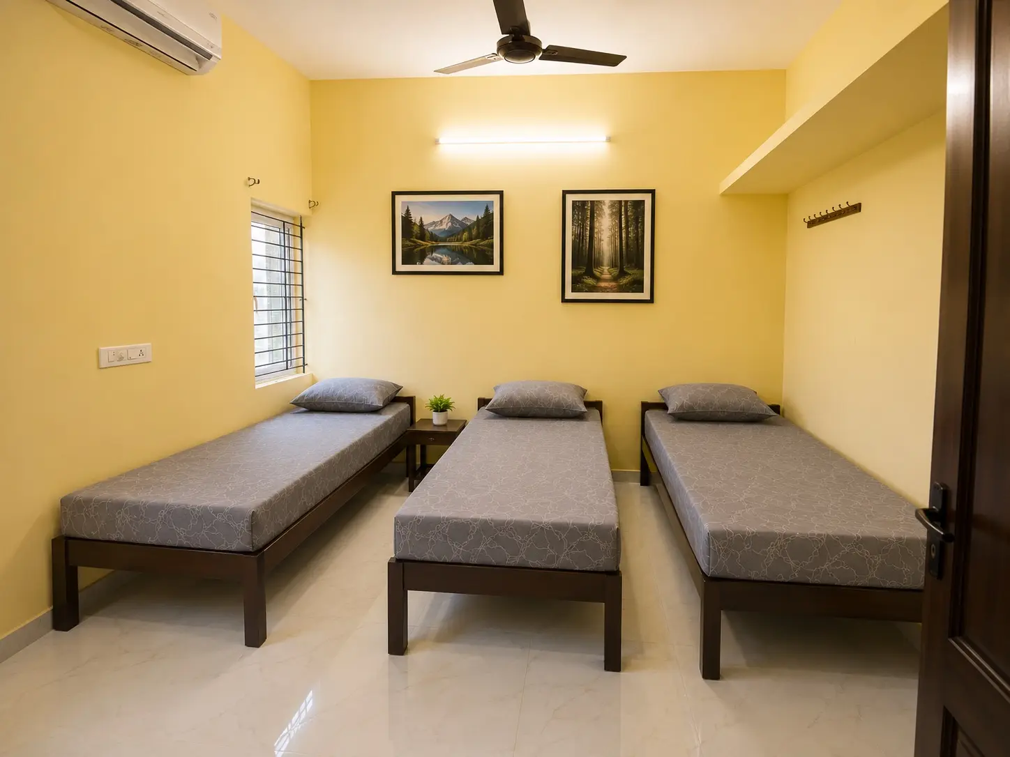 3-sharing PG room at Q Residency Peelamedu, alternate view